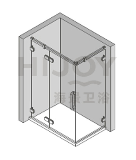 方形铜合页淋浴房