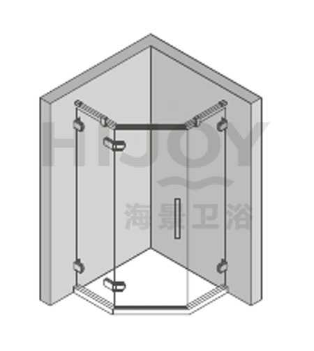 钻石形铜合页淋浴房