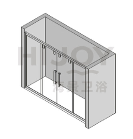 不锈钢屏风（两固两活）