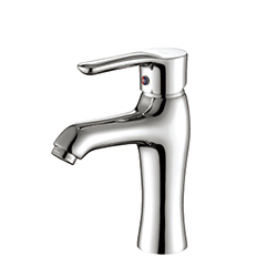 Single-handle and single-hole basin faucet