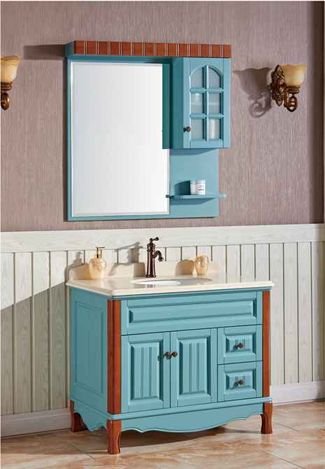 Floor type bathroom cabinet