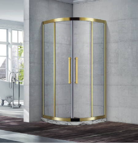 Fan-shaped stainless steel shower room